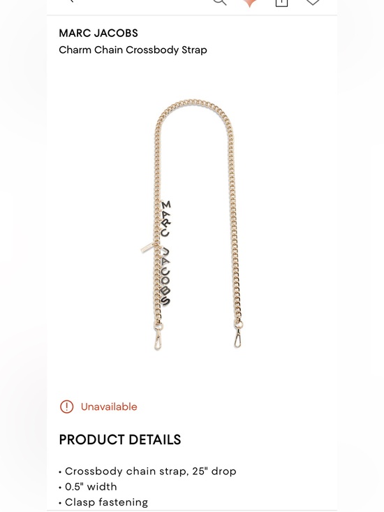 Marc Jacobs Handbags - Marc Jacobs Gold Chain Necklace with Letter Charms